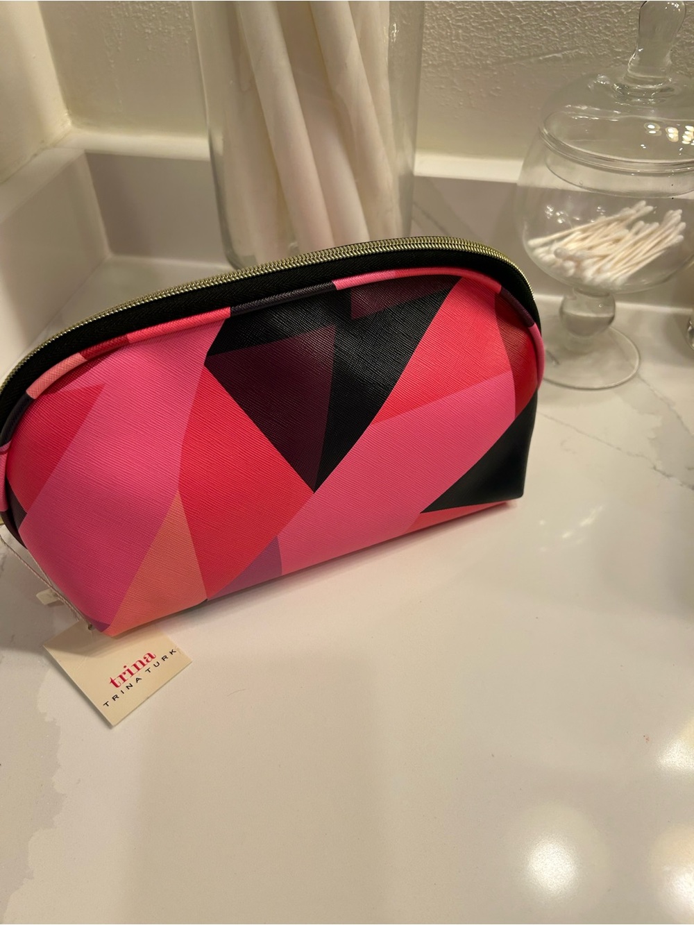 NWT Trina Turk Makeup Carry Bag Zipper Top